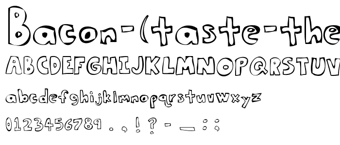 Bacon (taste the bacon) Font — Free Distorted Fancy font | Pickafont