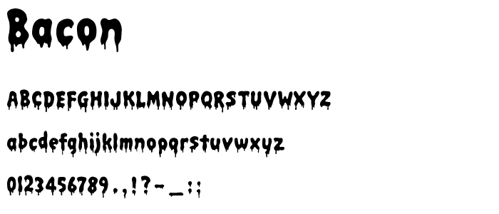 Bacon font