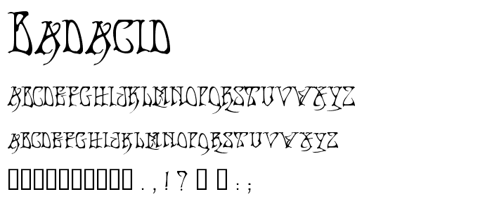 BadAcid™ font