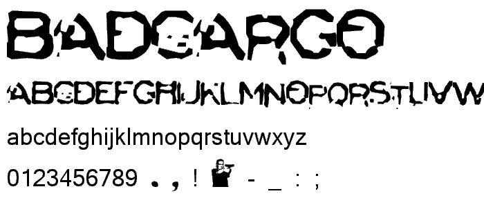 BadCargo font