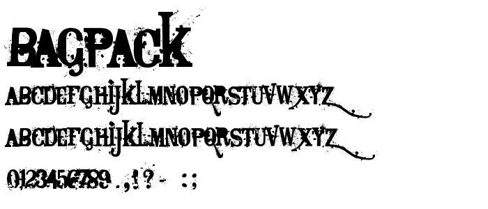 Bagpack font