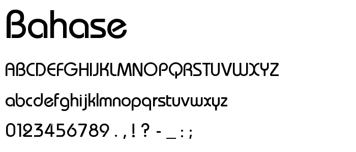 Bahase font