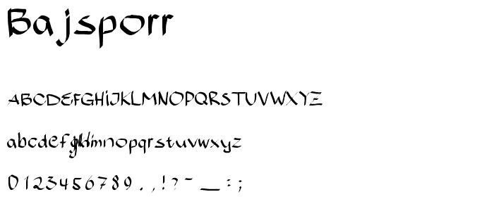 Bajsporr font