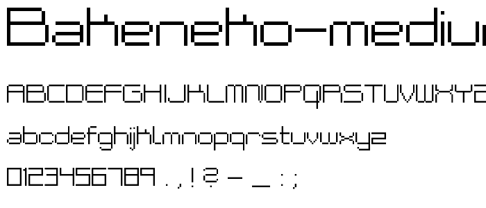 Bakeneko Medium font