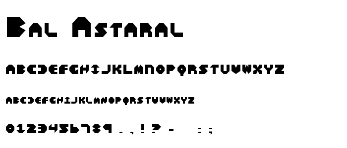 Bal-Astaral font