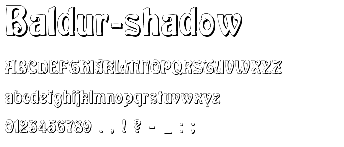 Baldur Shadow font