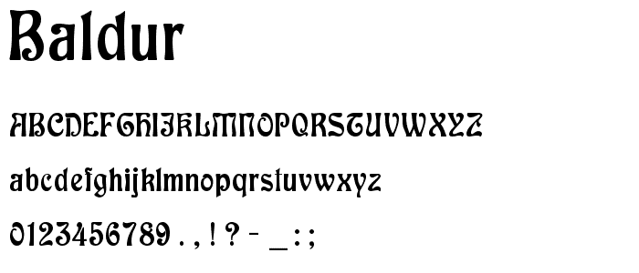 Baldur font