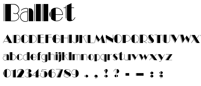 Ballet font