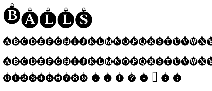 Balls font