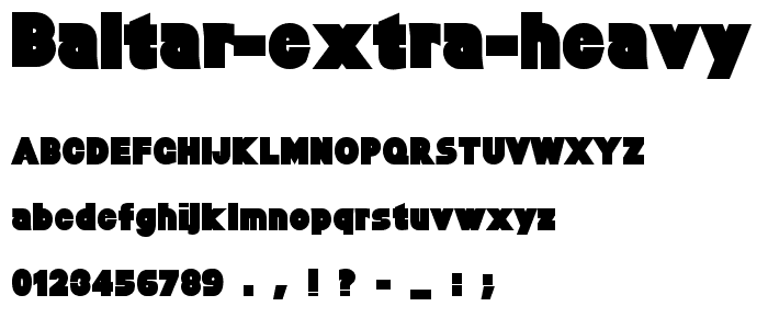 Baltar Extra Heavy font
