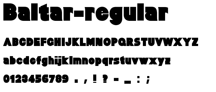 Baltar-Regular font