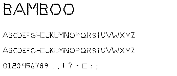 Bamboo font