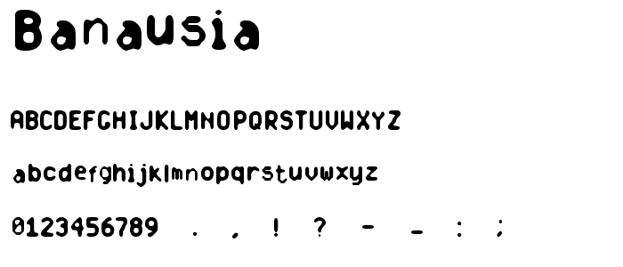 Banausia font