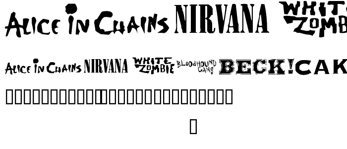 Bandnames font