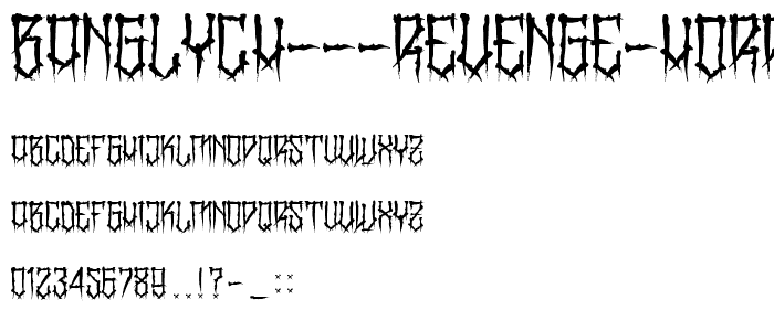 BangLYCH  Revenge Horror I font