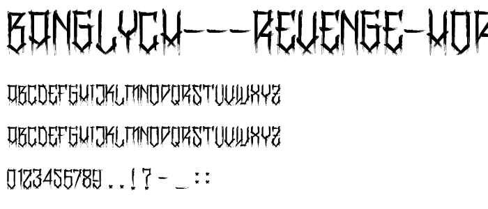 BangLYCH  Revenge Horror III font