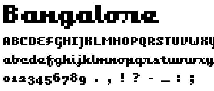 Bangalore font
