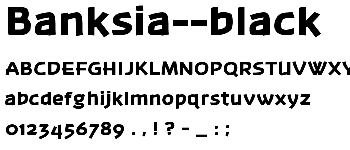 Banksia Black font