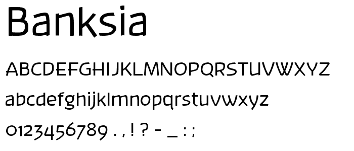 Banksia font