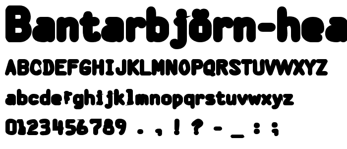 Bantarbjörn Heavy font