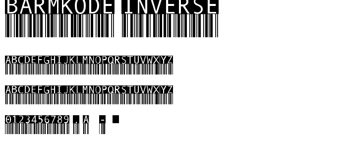 BarMKode-Inverse font
