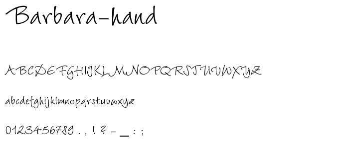 Barbara Hand font