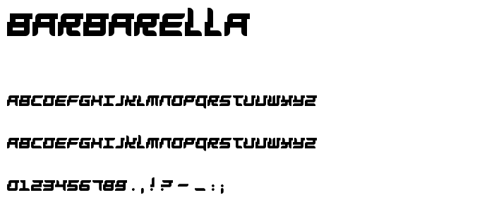 Barbarella font