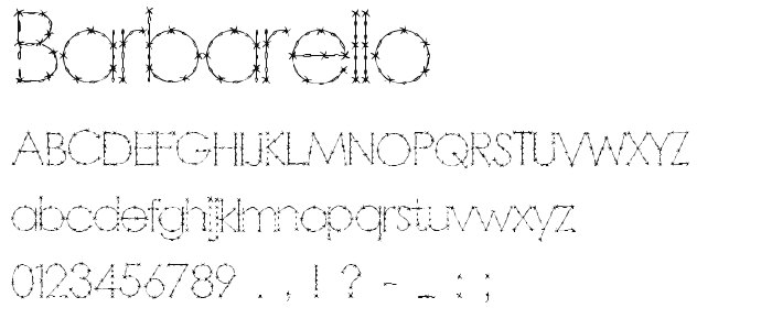 Barbarello font