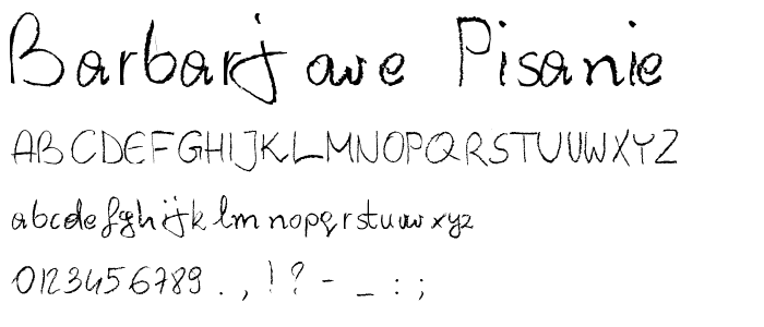 Barbarjowe Pisanie font
