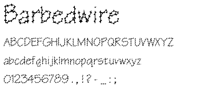 BarbedWire font