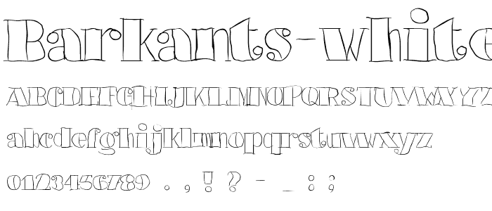Barkants White font