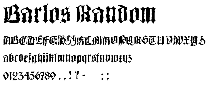 Barlos-Random font