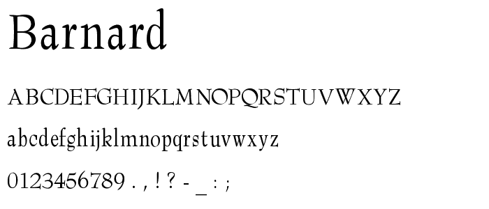 Barnard font