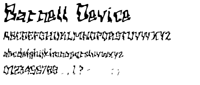 Barnett Device font