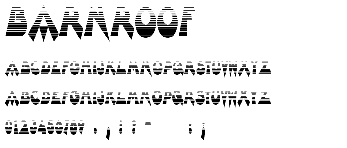 Barnroof font