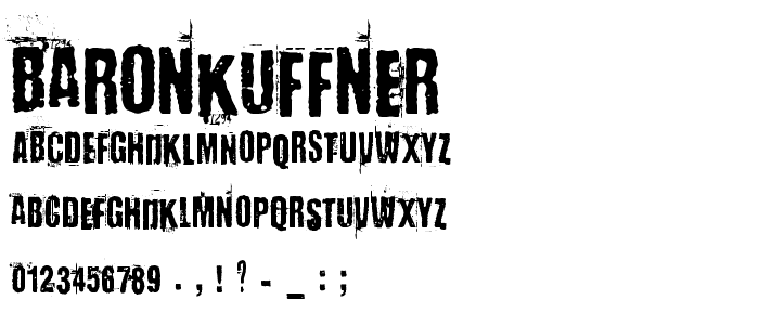 BaronKuffner font