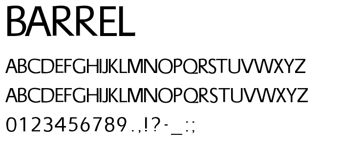 Barrel font