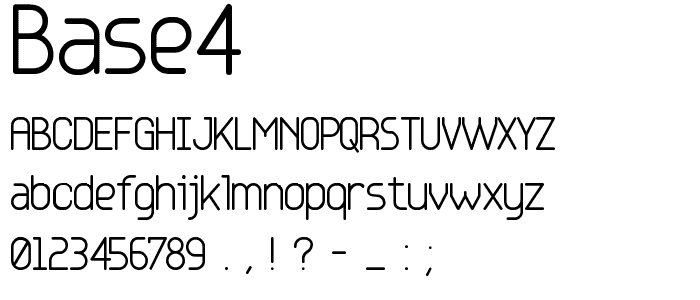 Base4 font