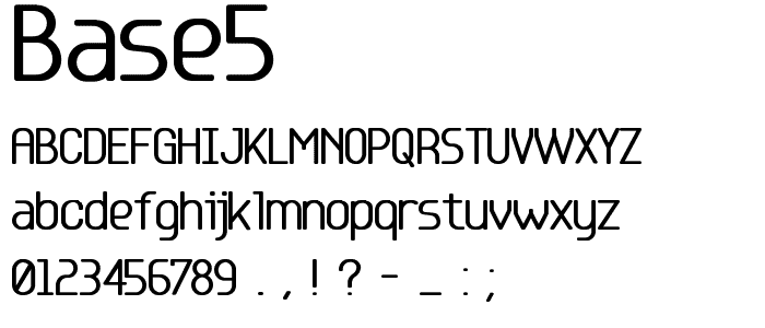 Base5 font