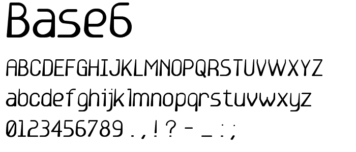 Base6 font