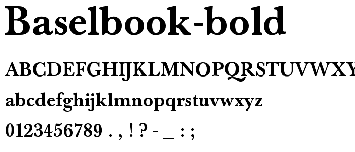 BaselBook Bold font
