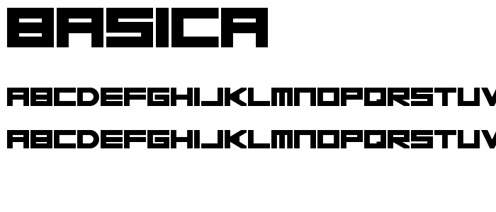 Basica 2 0 font