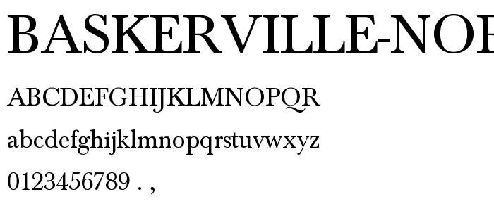 Baskerville-Normal font