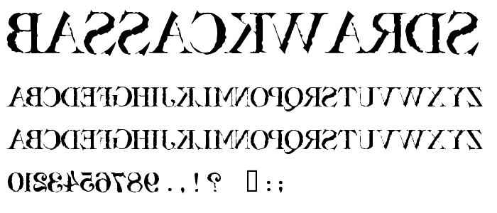 Bassackwards font