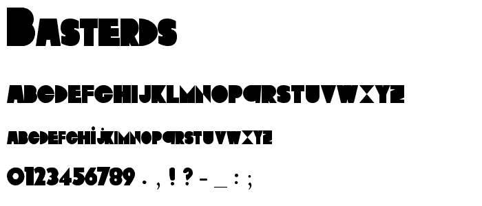 Basterds font