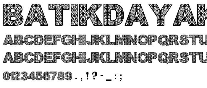 BatikDayakFont font