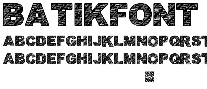 BatikFont1 font