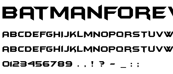 BatmanForeverAlternate font