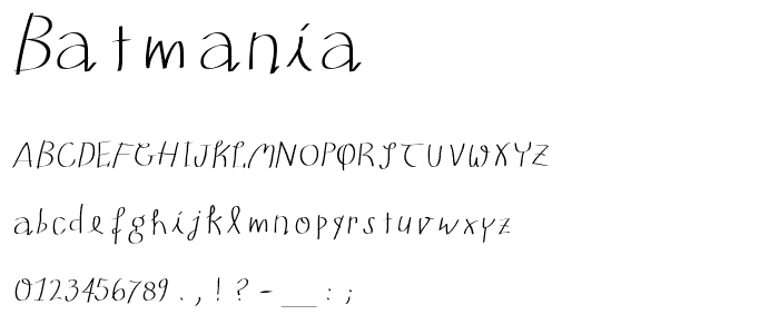 Batmania font