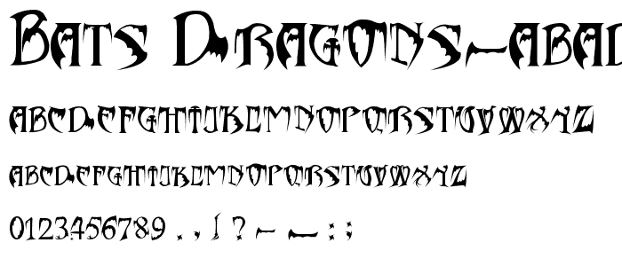 Bats_Dragons-Abaddon font
